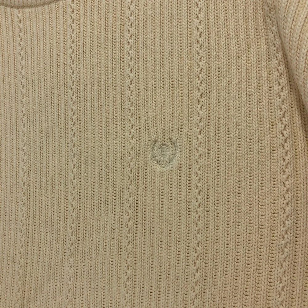 Chaps Knit Sweater Ribbed Crew Neck Pullover Classic Fit Yellow Size‎ (See Pics)